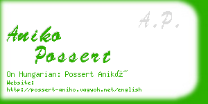 aniko possert business card